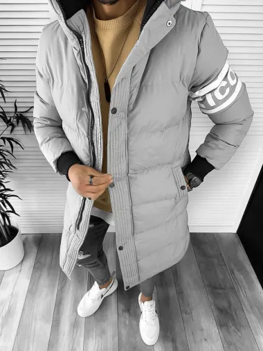 Geaca barbati groasa gri de iarna 9020 D1-3