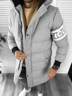 Geaca barbati groasa gri de iarna 9020 D1-3