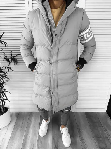 Geaca barbati groasa gri de iarna 9020 D1-3