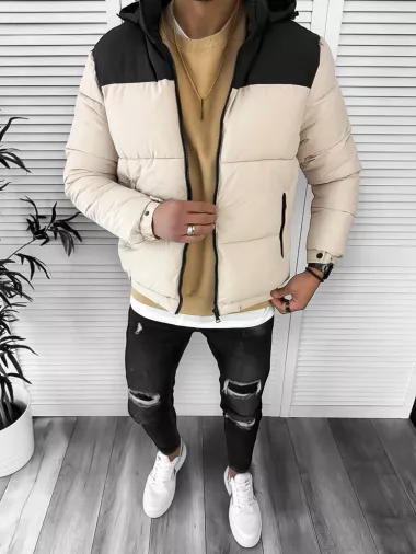 Geaca barbati de iarna, imblanita, bej 5156 