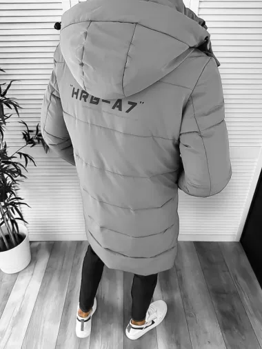 Geaca barbati groasa de iarna, gri A07 T57-4