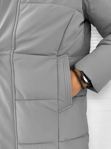 Geaca barbati groasa de iarna, gri A07 T57-4