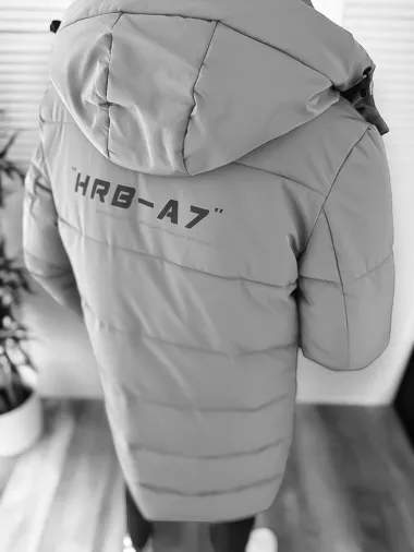 Geaca barbati groasa de iarna, gri A07 T57-4