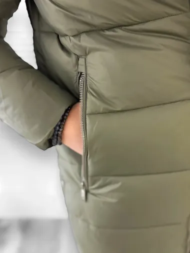 Geaca barbati groasa de iarna, kaki A08 T57-1