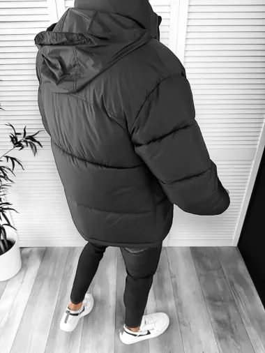 Geaca barbati de iarna neagra 2317 T57-3