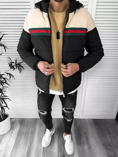 Geaca barbati de iarna, imblanita, bej 5152 T11-1