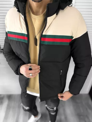 Geaca barbati de iarna, imblanita, bej 5152 T11-1