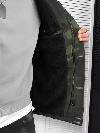 Geaca barbati de iarna PARKA, ARMY, Imblanita 888 57-2