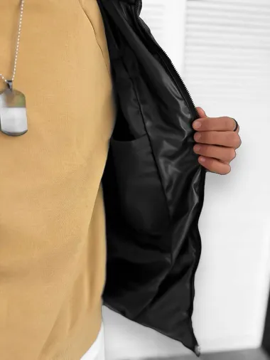 Geaca barbati groasa neagra de iarna 12348 D0-3