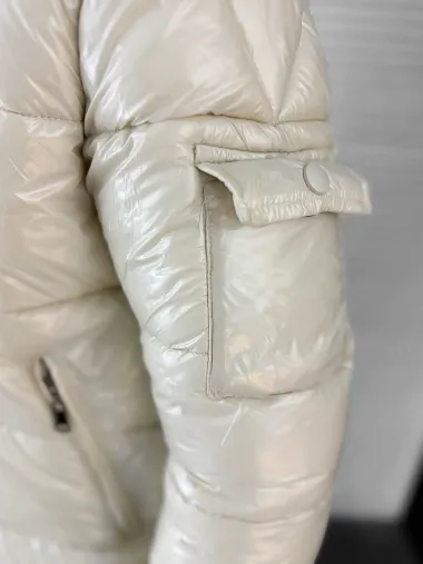 Geaca barbati de iarna, lunga, bej 5132 D0-5