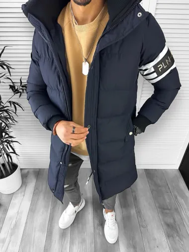 Geaca barbati groasa bleumarin de iarna 9020 66-4