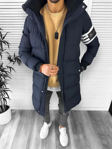 Geaca barbati groasa bleumarin de iarna 9020 66-4