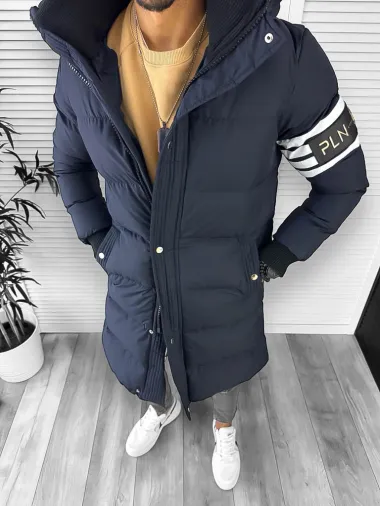 Geaca barbati groasa bleumarin de iarna 9020 66-4