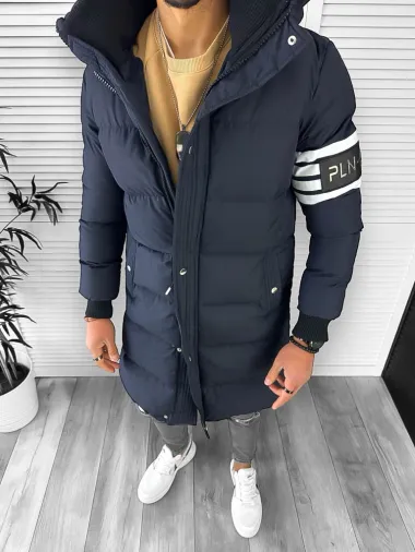 Geaca barbati groasa bleumarin de iarna 9020 66-4