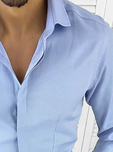 Camasa barbati slim fit albastra 12990 W2