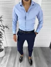 Camasa barbati slim fit albastra 12657