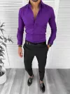 Camasa barbati mov inchis slim fit 12991