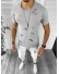 Tricou barbati gri, slim fit, 12995 O3-4.2