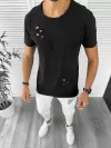 Tricou barbati negru, slim fit, 12995