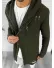 Cardigan barbati kaki cu gluga slim fit ZR T3559 S2