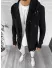 Cardigan barbati negru cu gluga slim fit ZR T3559 k7-5