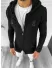 Cardigan barbati negru cu gluga slim fit ZR T3615 P19-4.3
