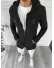 Cardigan barbati negru cu gluga slim fit ZR T3615 P19-4.3