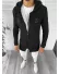 Cardigan barbati negru cu gluga slim fit ZR T3615 P19-4.3