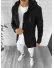 Cardigan barbati negru cu gluga slim fit ZR T3615 P19-4.3