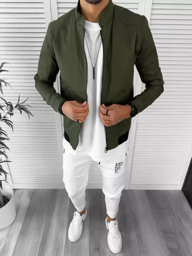 Geaca barbati de toamna, kaki 12971 Z35