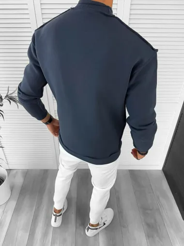 Hanorac barbati slim fit bleumarin K156 i1-2