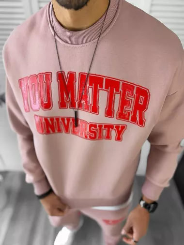 Trening barbati slim fit roz Pantaloni + Hanorac K170 O3-5.1