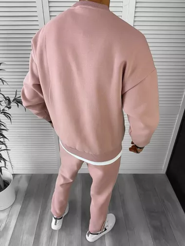 Trening barbati slim fit roz Pantaloni + Hanorac K170 O3-5.1
