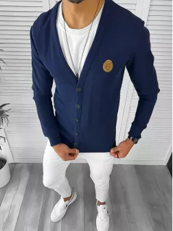Bluza barbati bleumarin slim fit 12978