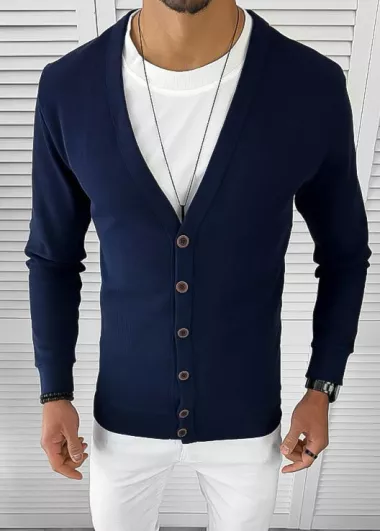 Bluza barbati bleumarin slim fit 12980 U1