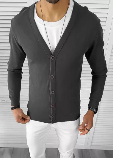 Bluza barbati gri slim fit 12980 I15-1.1