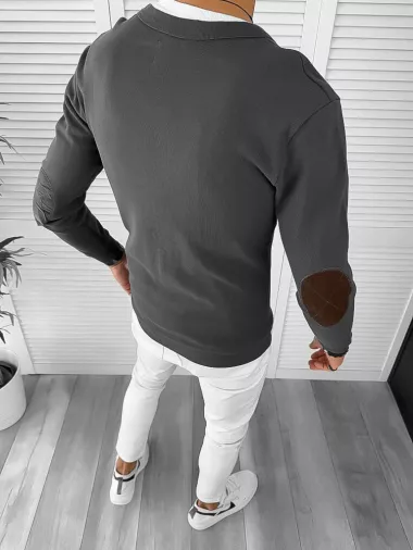 Bluza barbati gri slim fit 12980 I15-1.1