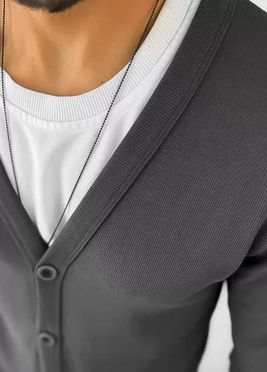 Bluza barbati gri slim fit 12980 I15-1.1