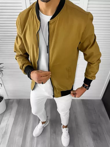Geaca barbati de toamna, mustar 12970 Z34