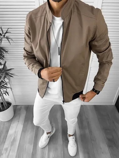 Geaca barbati de toamna, bej 12971 P18-4.1