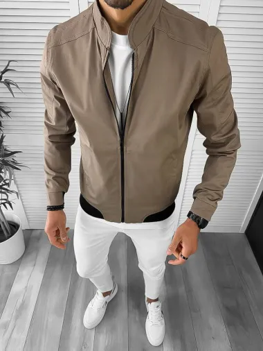 Geaca barbati de toamna, bej 12971 P18-4.1