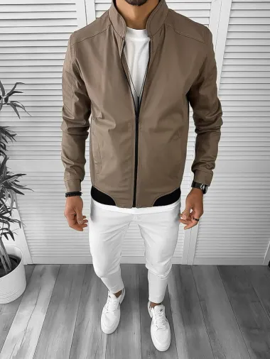 Geaca barbati de toamna, bej 12971 P18-4.1