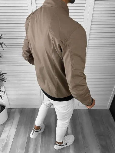 Geaca barbati de toamna, bej 12971 P18-4.1