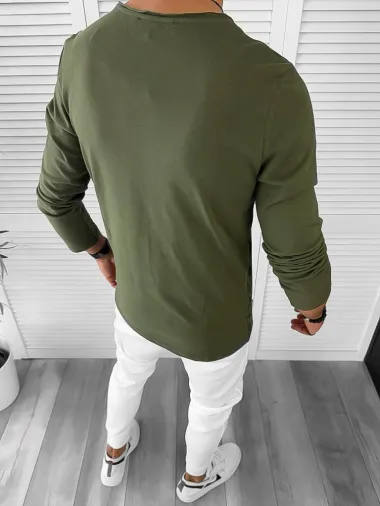 Bluza barbati kaki slim fit 7070 P19-3.3