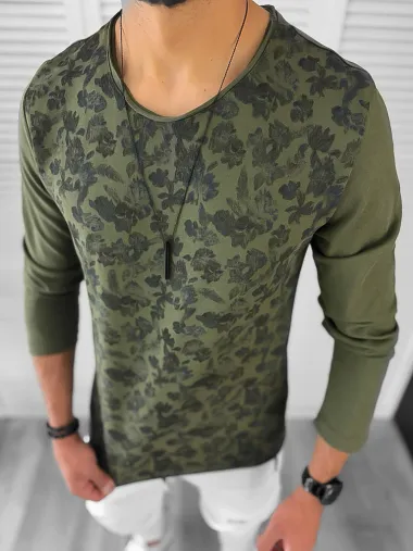 Bluza barbati kaki slim fit 7070 P19-3.3