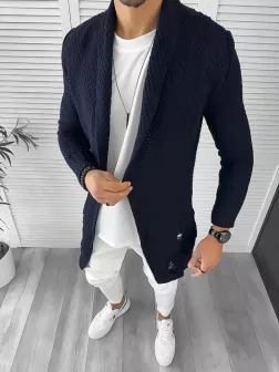 Cardigan barbati bleumarin slim fit ZR T3557 K16