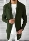 Cardigan barbati kaki slim fit ZR T3557 107-5 U7-2