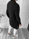 Cardigan barbati negru slim fit ZR T3557 S1 *