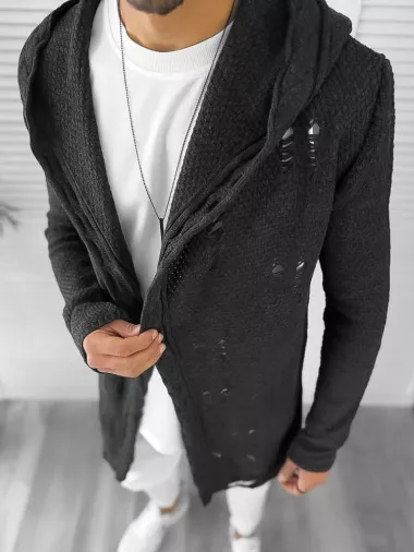 Cardigan barbati gri inchis slim fit ZR T3559 k22-3.4