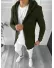 Cardigan barbati kaki cu gluga slim fit ZR T3615 P19-4.3